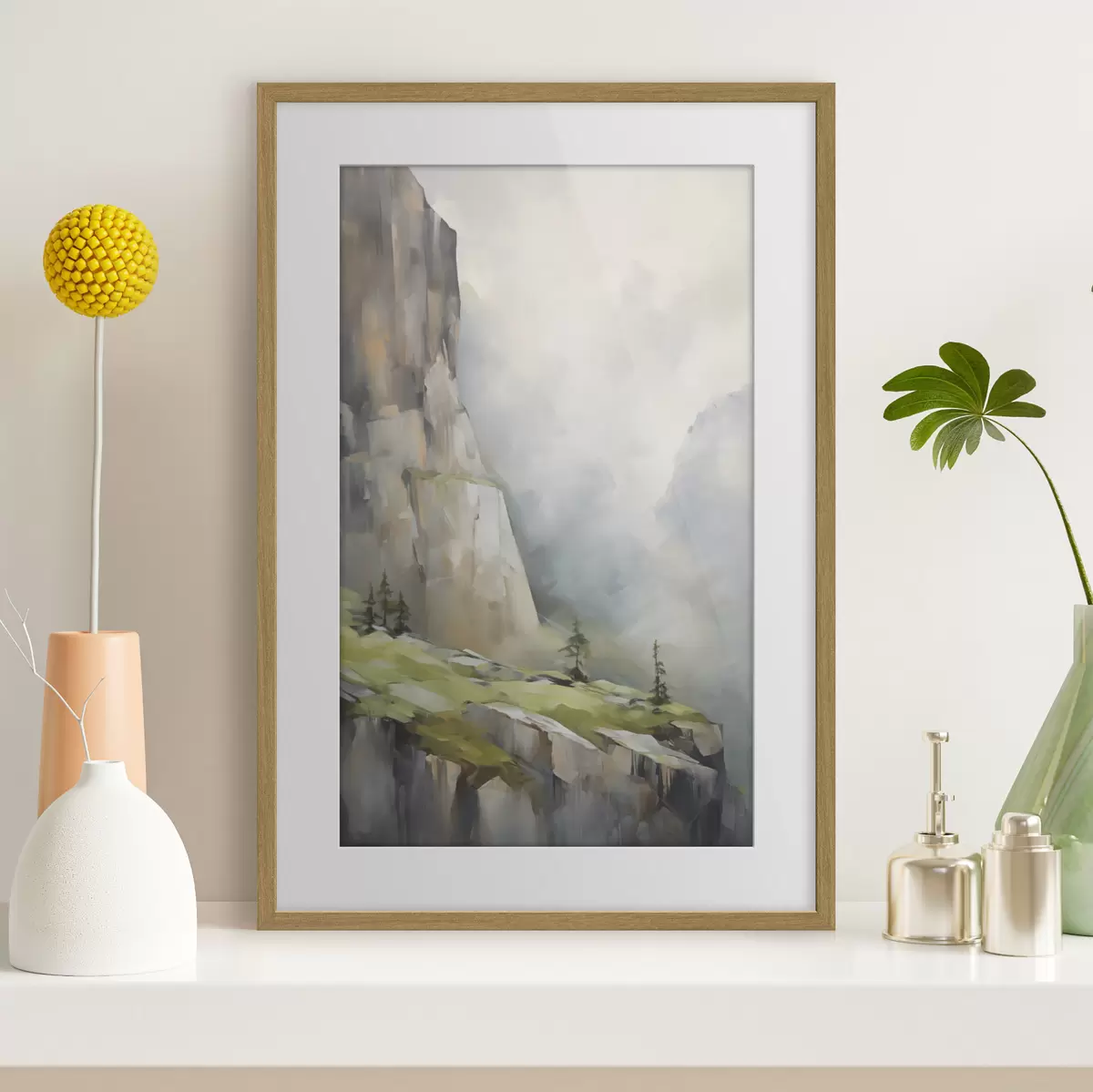 Affiche Paysage de montagne, imitation d'un tableau f50135
