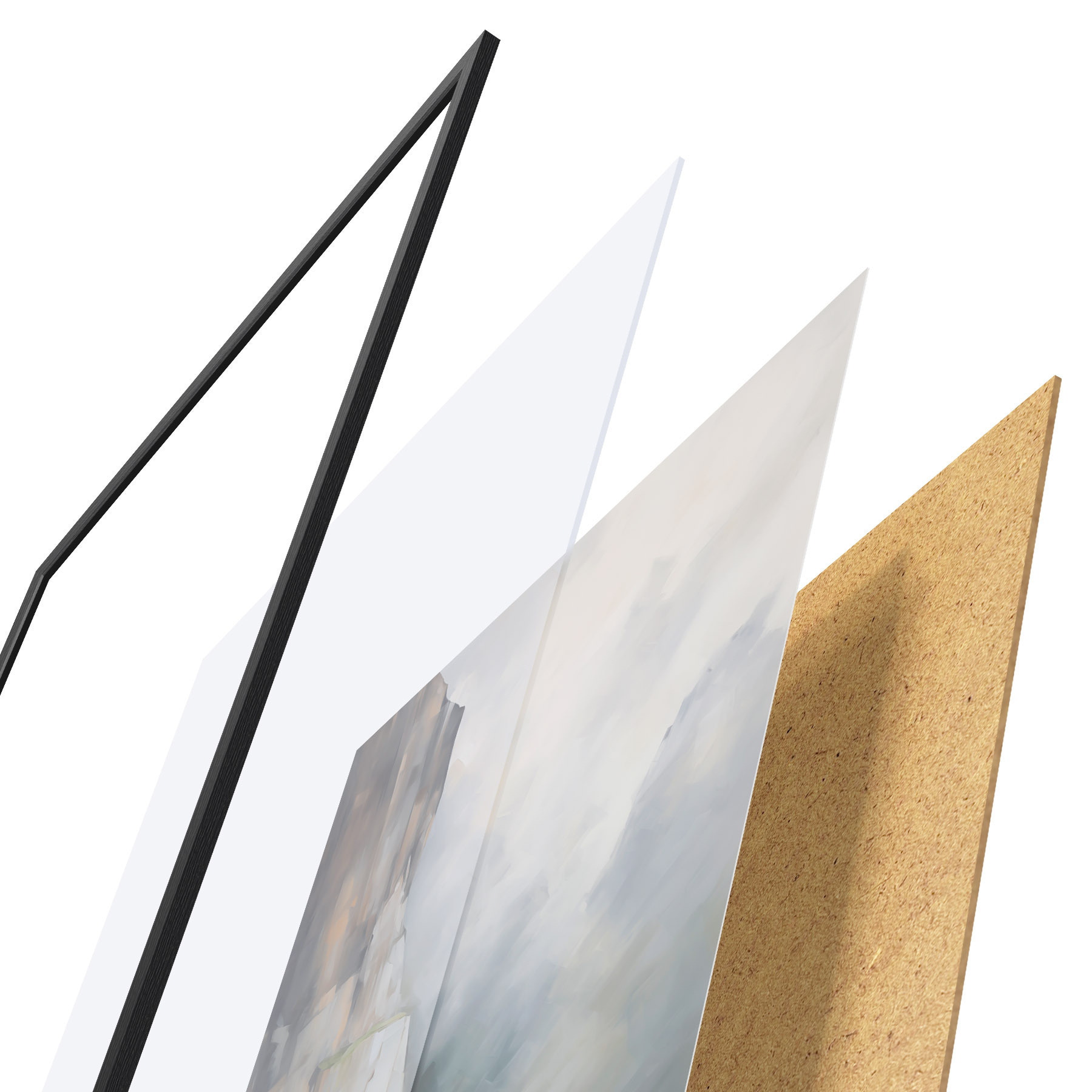Affiche Paysage de montagne, imitation d'un tableau f50135