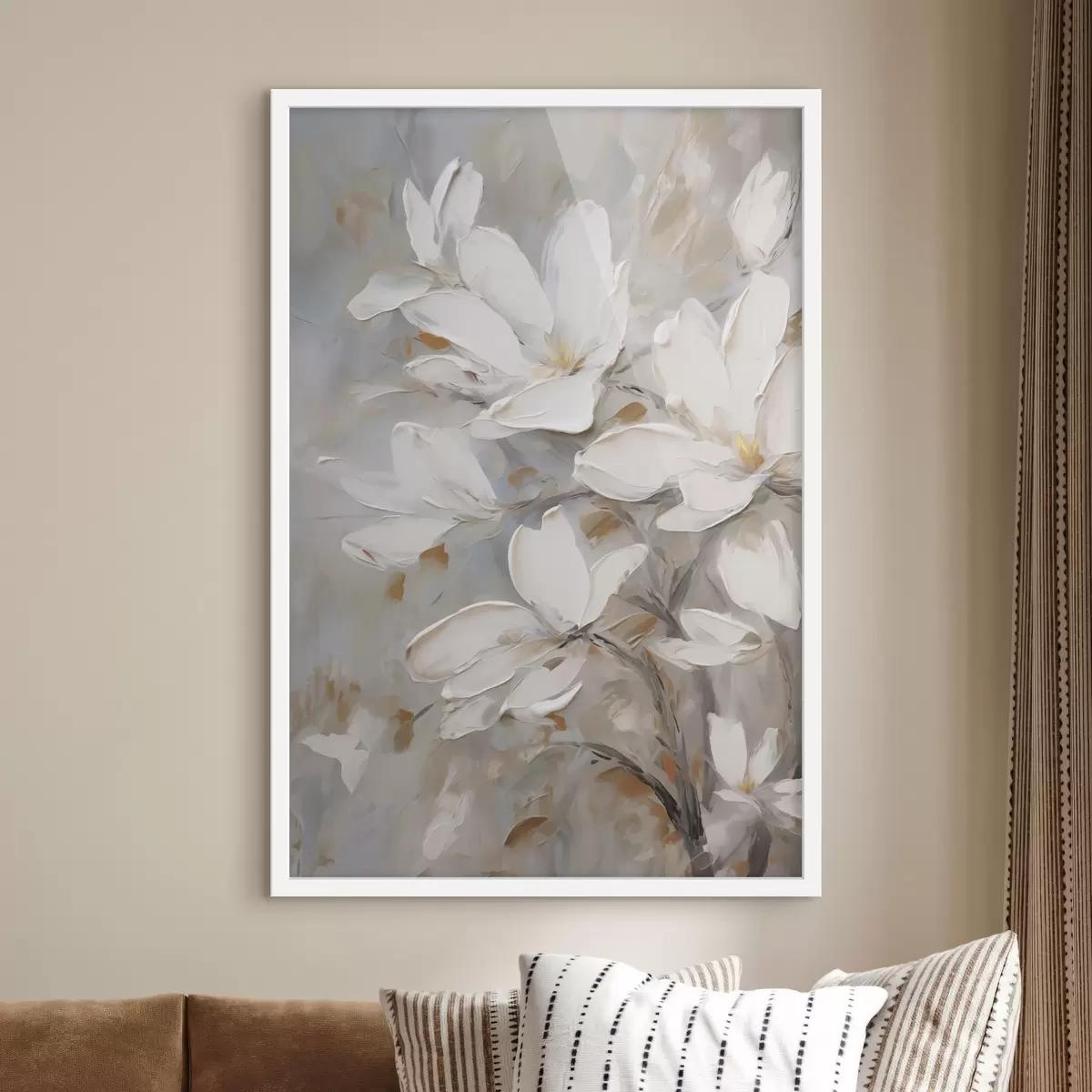 Affiche Fleurs abstraites, imitation de peinture f50138