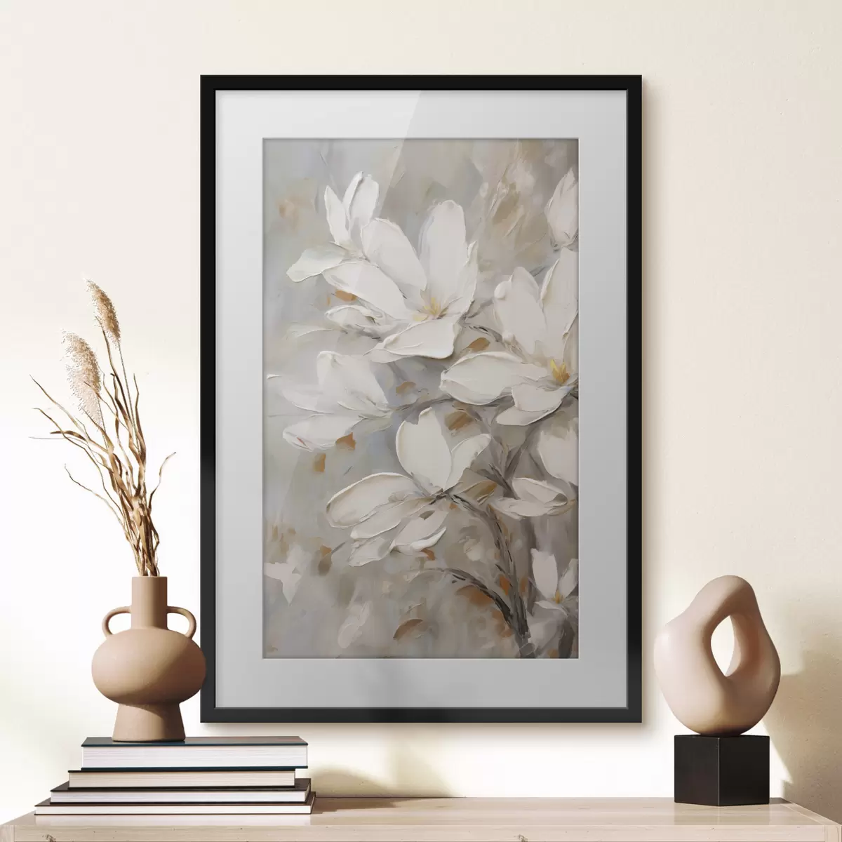 Affiche Fleurs abstraites, imitation de peinture f50138
