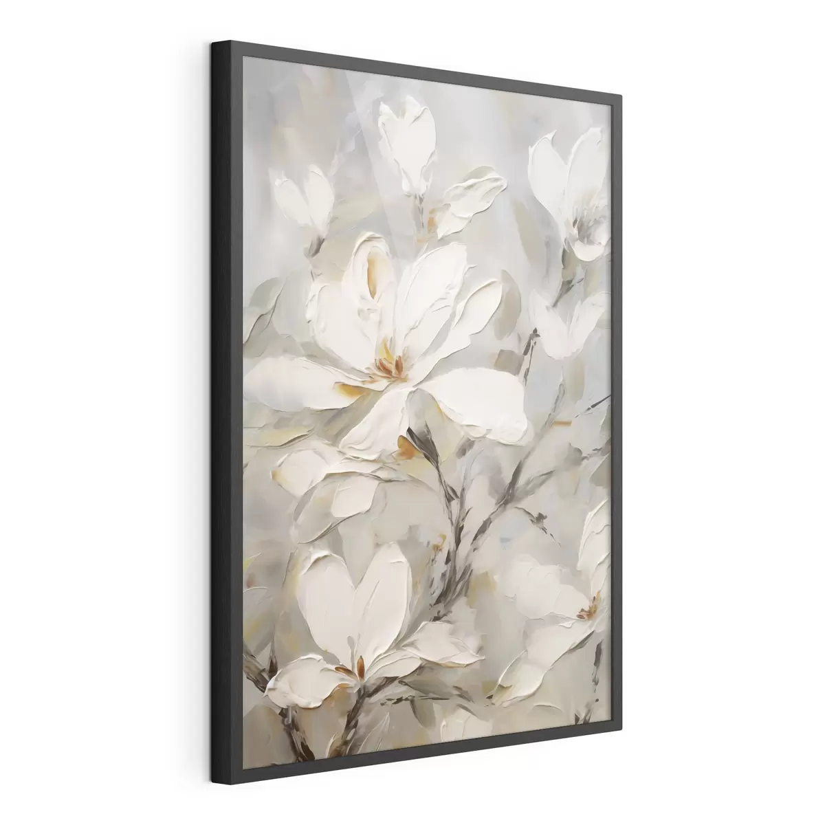 Affiche Fleurs abstraites, imitation de peinture f50139