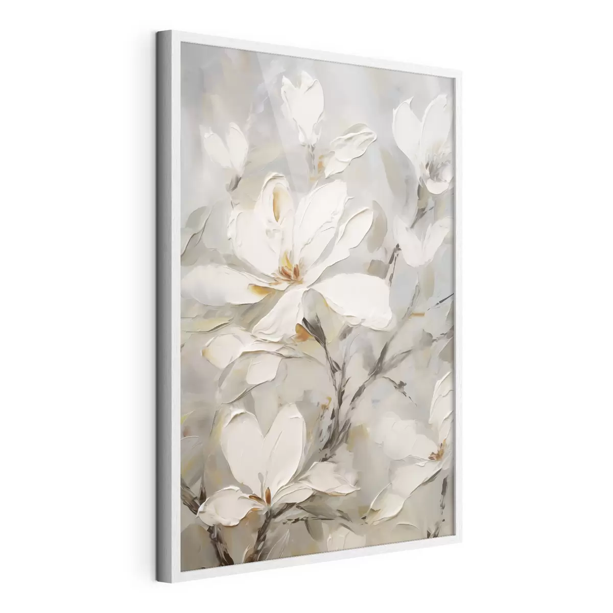 Affiche Fleurs abstraites, imitation de peinture f50139