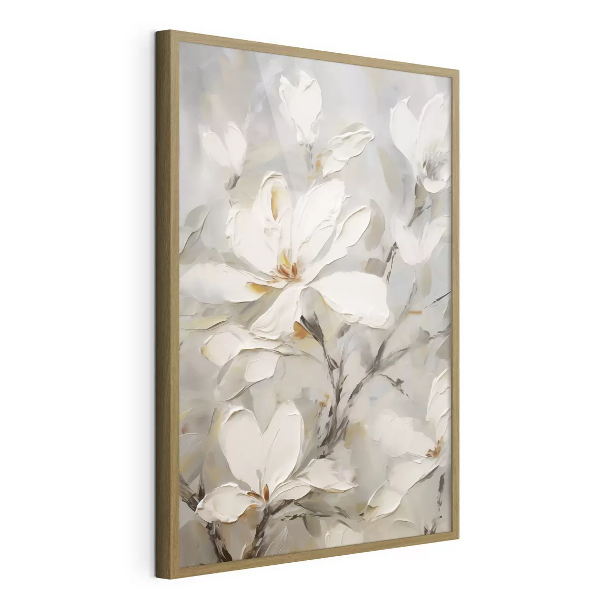 Affiche Fleurs abstraites, imitation de peinture f50139