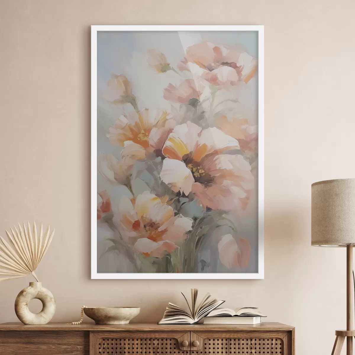 Affiche Fleurs délicates, imitation de peinture f50140