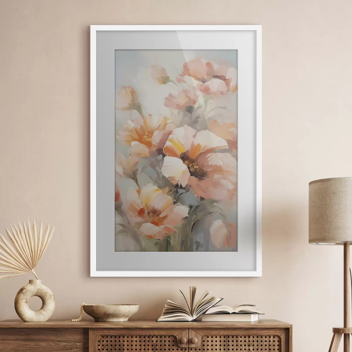 Affiche Fleurs délicates, imitation de peinture f50140