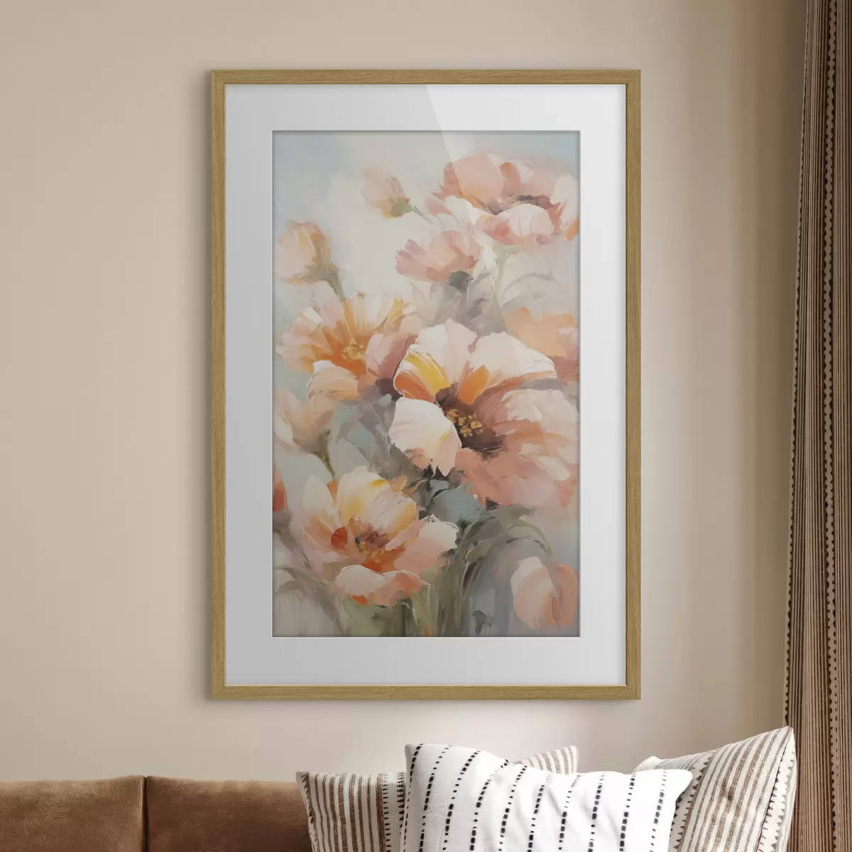 Affiche Fleurs délicates, imitation de peinture f50140