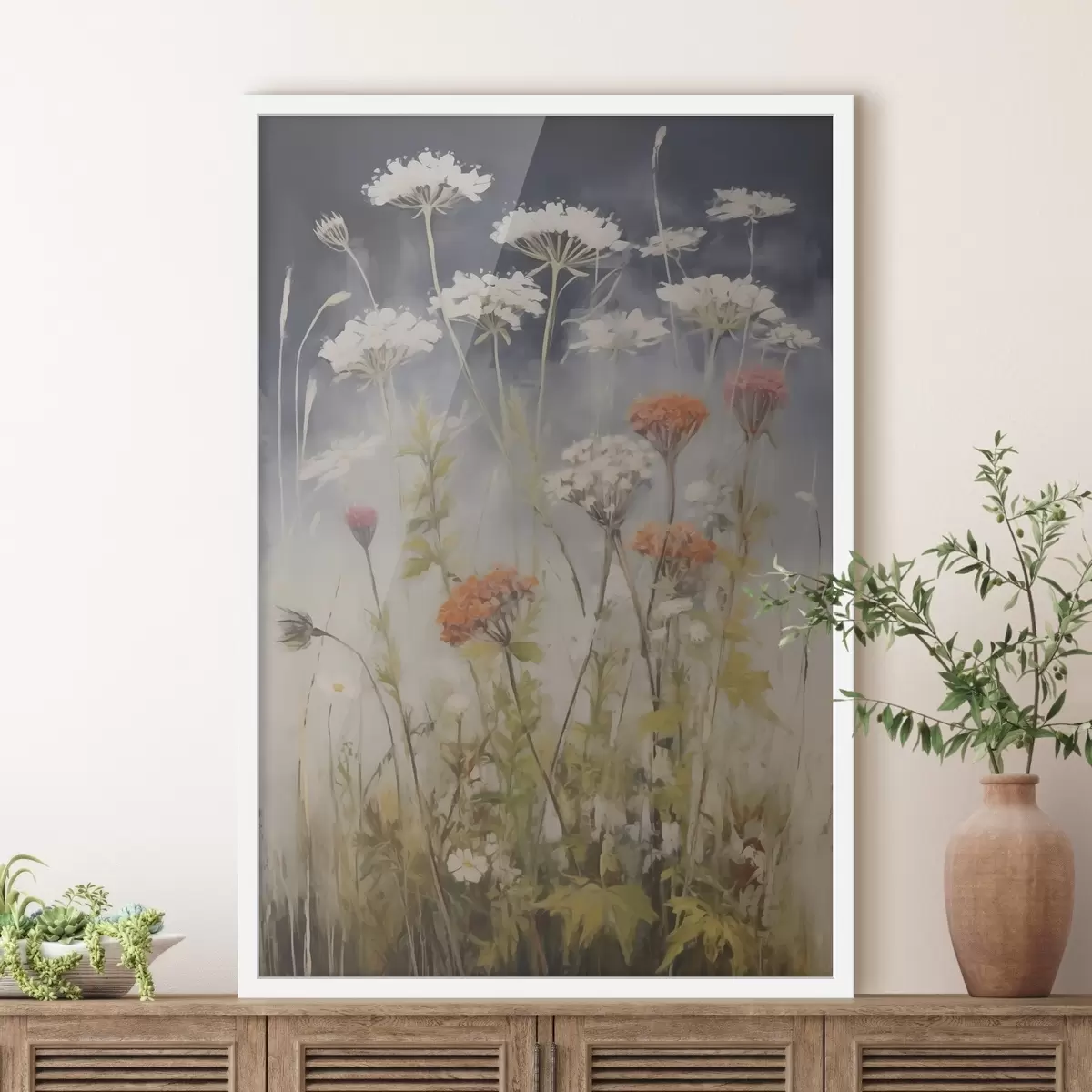 Affiche Herbes des champs, imitation d'un tableau f50142