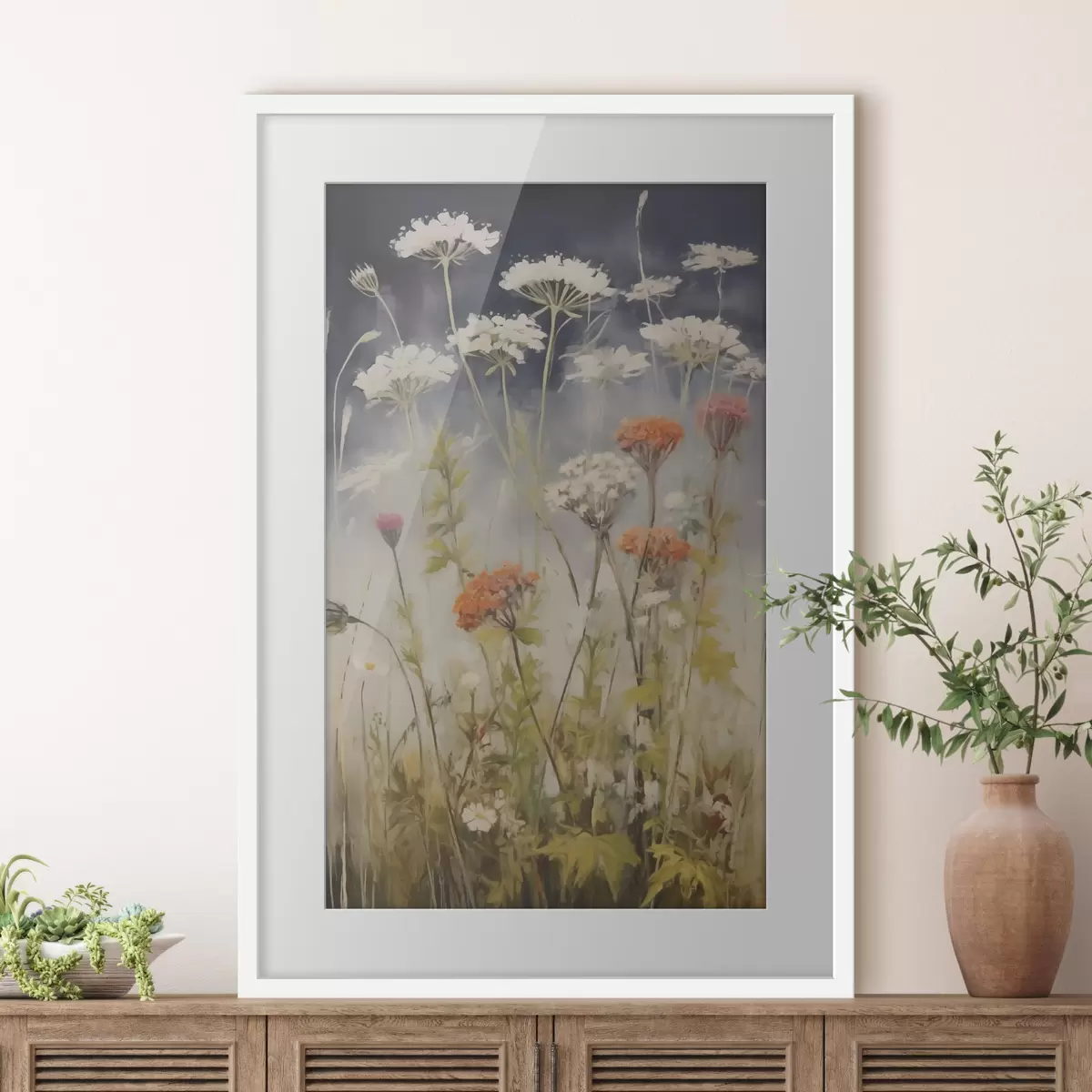 Affiche Herbes des champs, imitation d'un tableau f50142