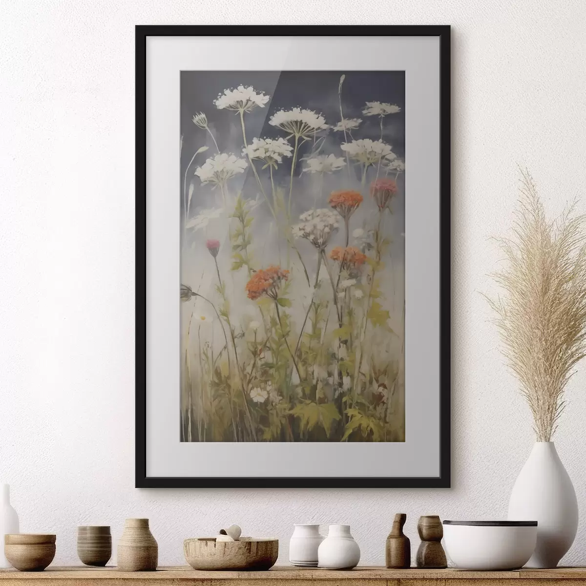 Affiche Herbes des champs, imitation d'un tableau f50142