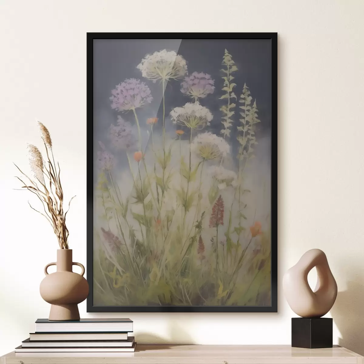 Affiche Herbes des champs, imitation d'un tableau f50143