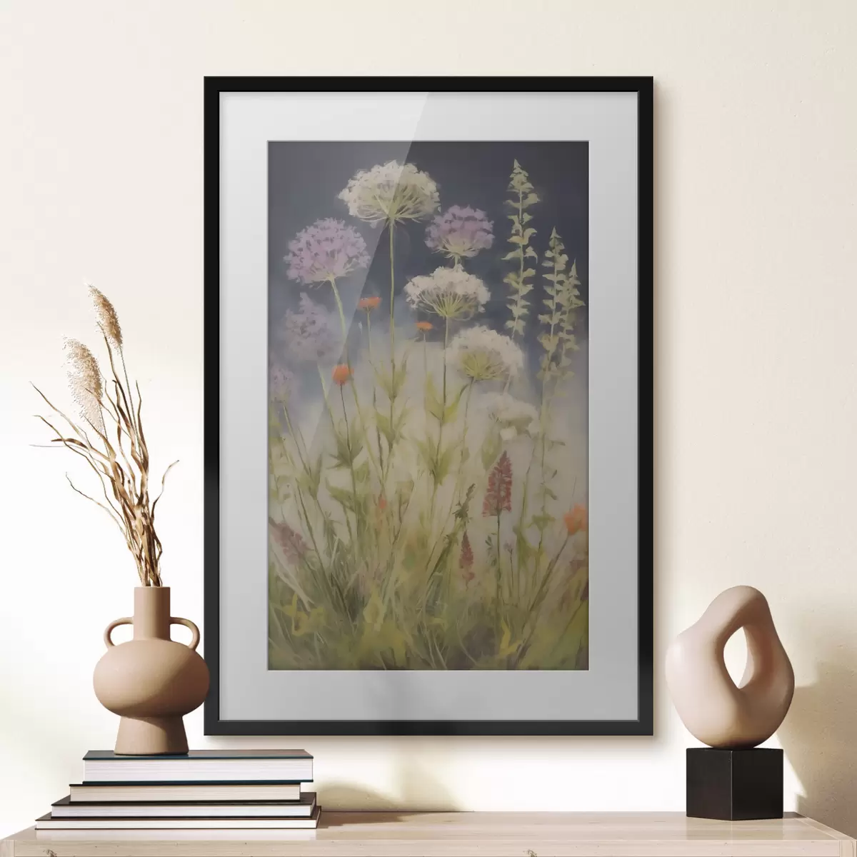 Affiche Herbes des champs, imitation d'un tableau f50143