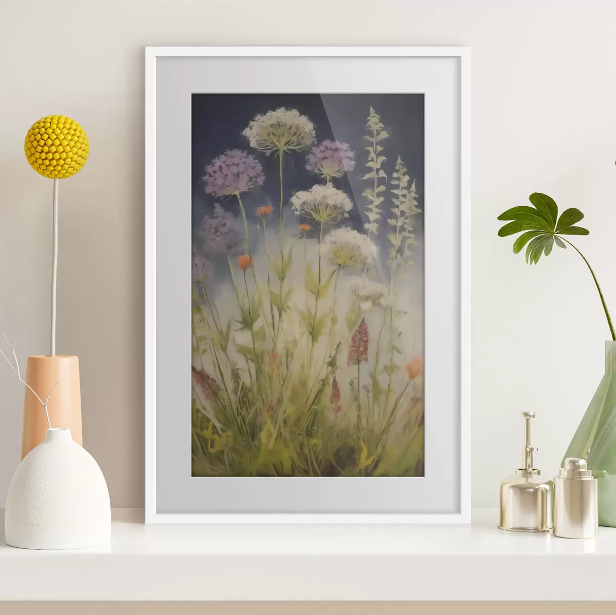 Affiche Herbes des champs, imitation d'un tableau f50143