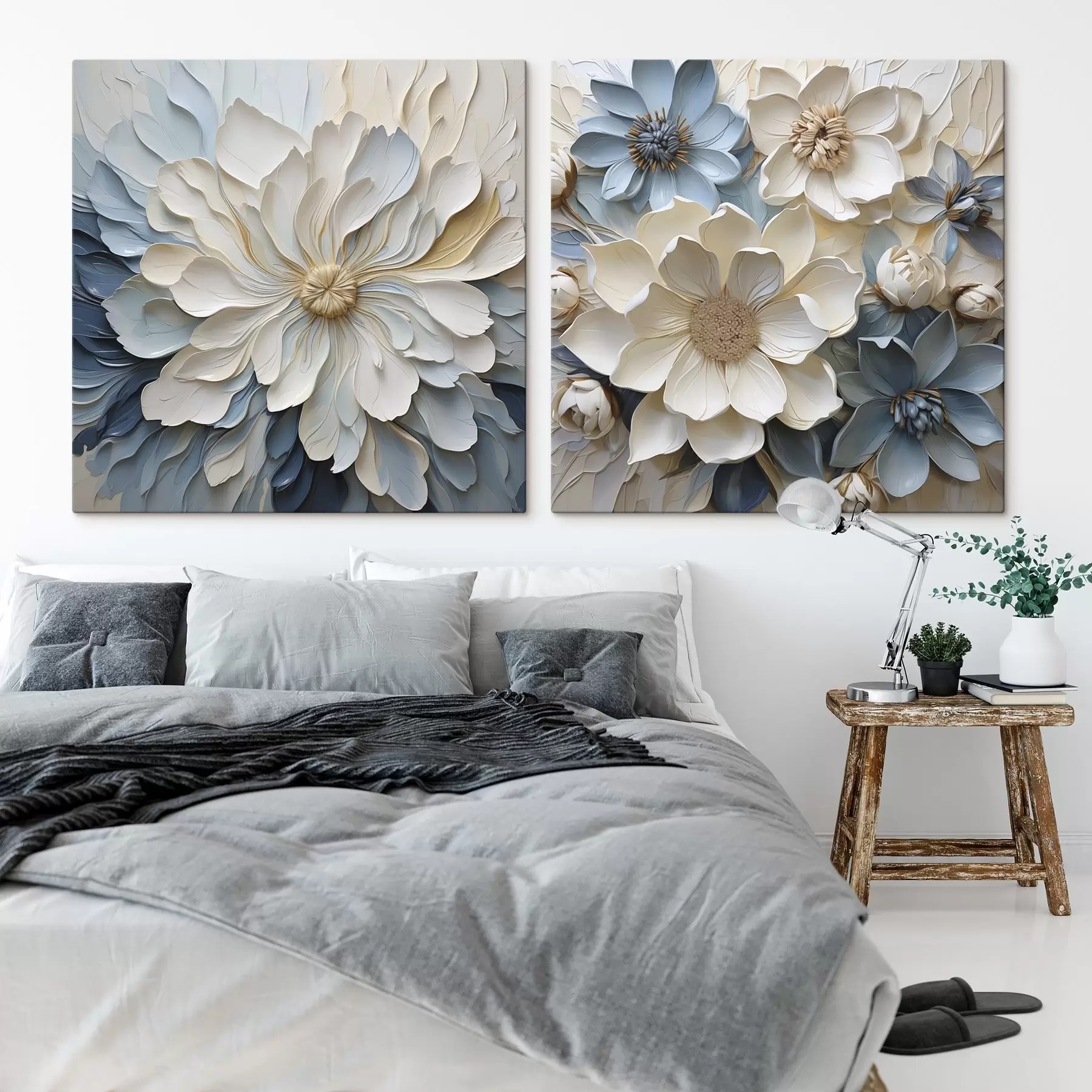  Peintures Fleurs, illustration « flat », imitation de peinture m30802