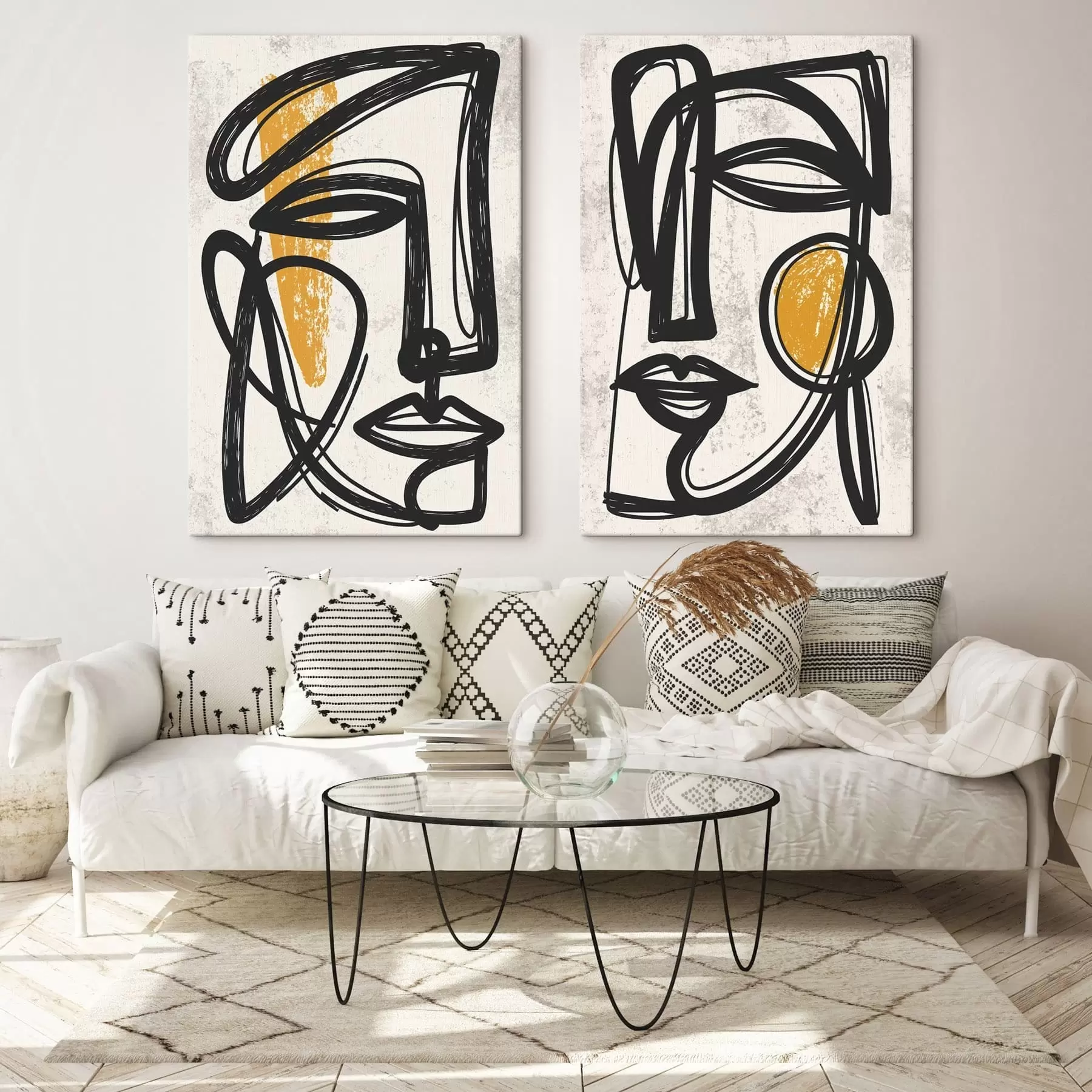  Peintures Portraits abstraits minimalistes m30713