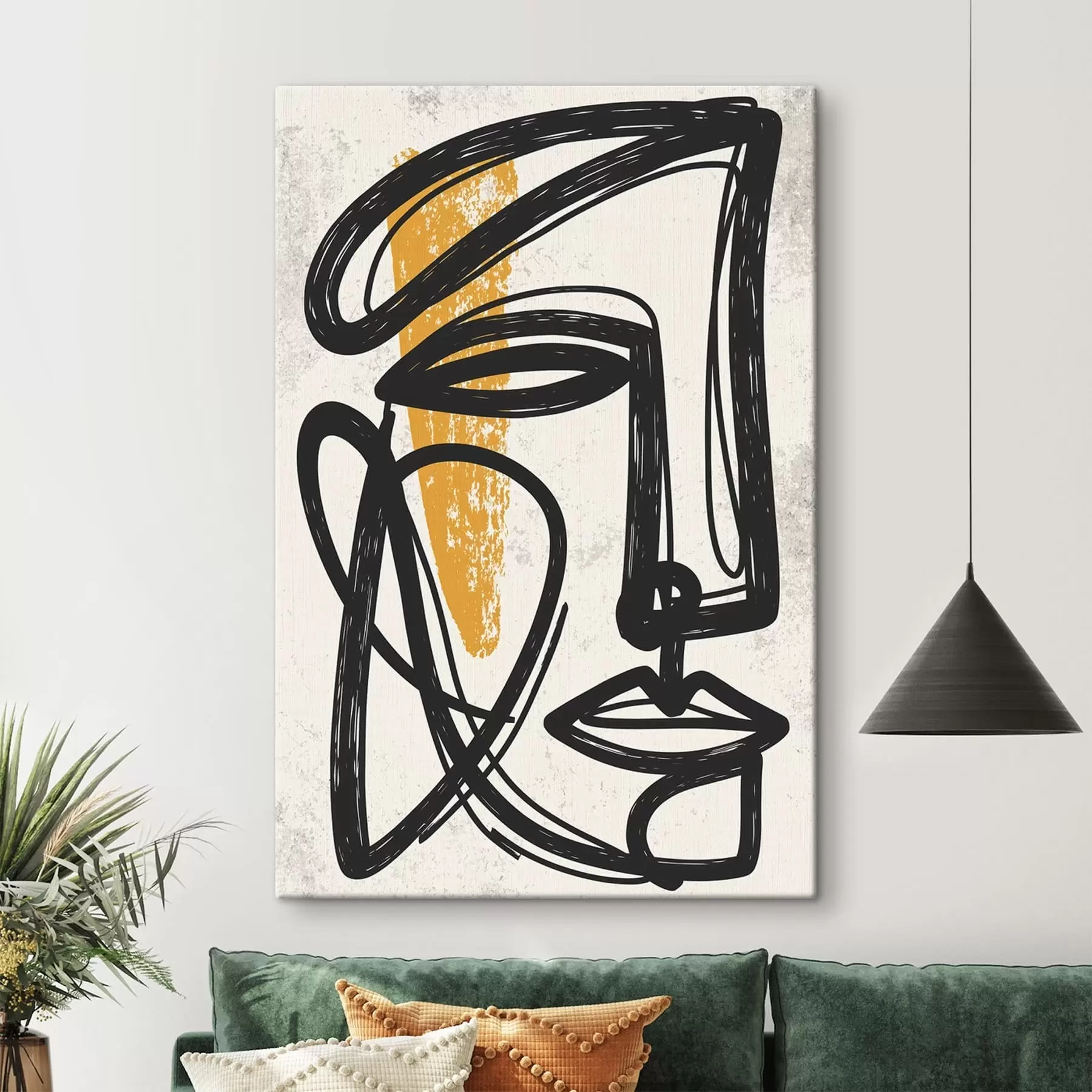  Peintures Un visage abstrait s49859