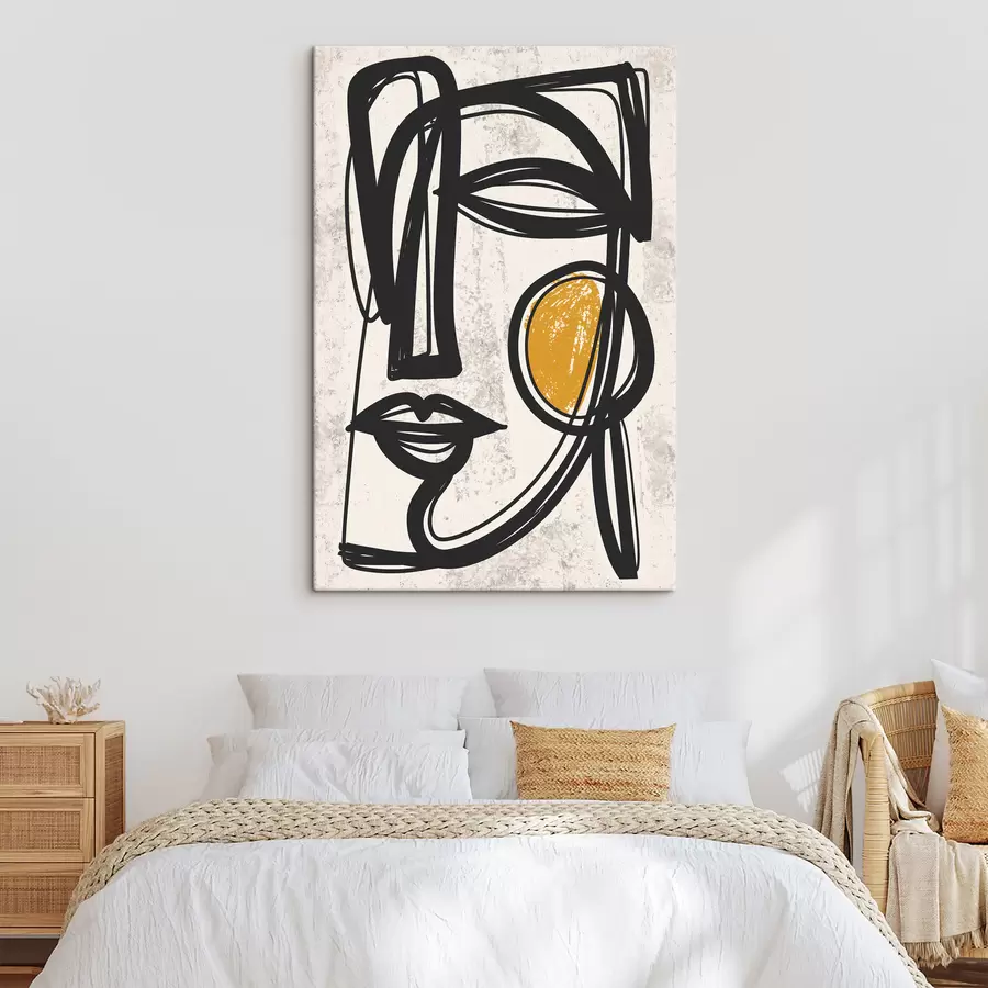  Peintures Un portrait abstrait minimaliste s49860