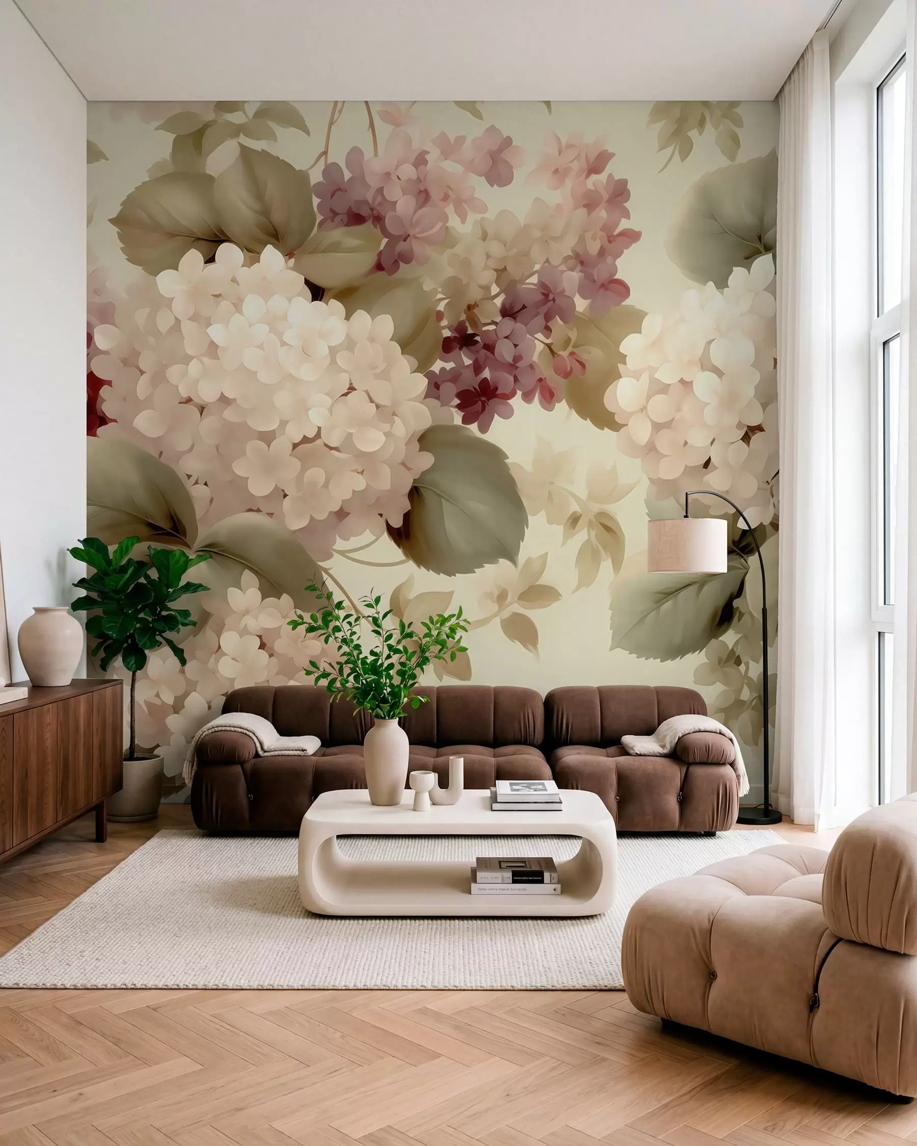 Fotobehang Hortensia bloemen w05436