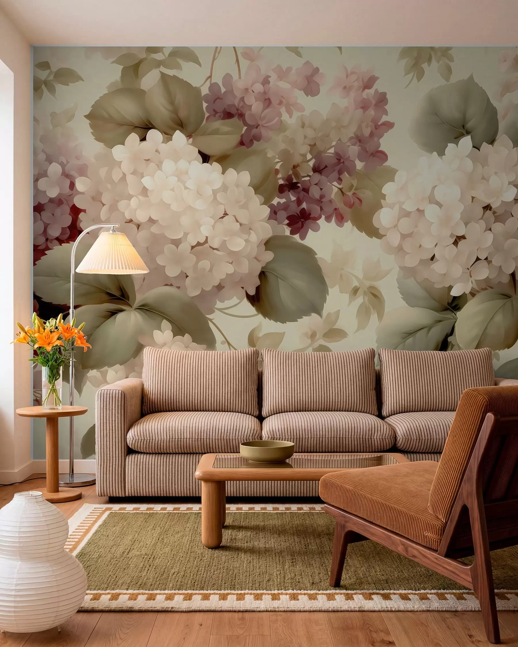 Fotobehang Hortensia bloemen w05436