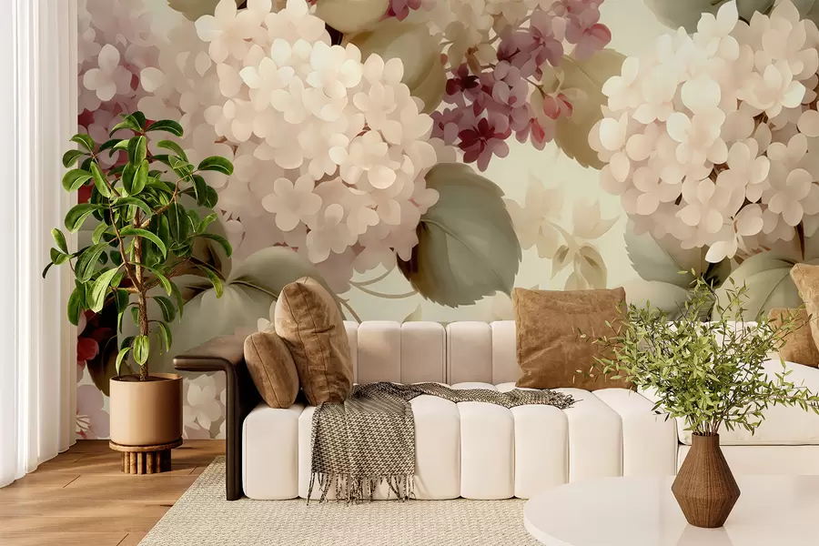 Fotobehang Hortensia bloemen w05436