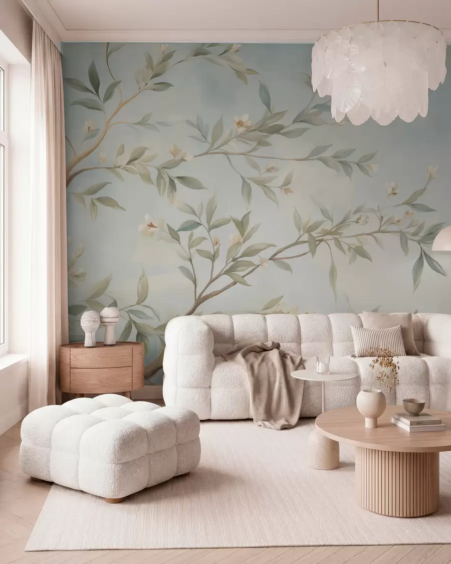 Fotobehang Een tak met bloemen w05677