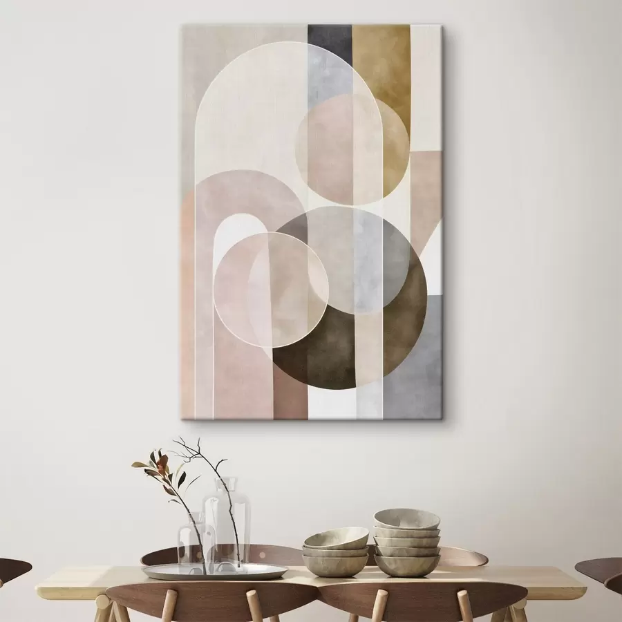  Peintures Un motif abstrait composé d'arcs et de cercles s50157