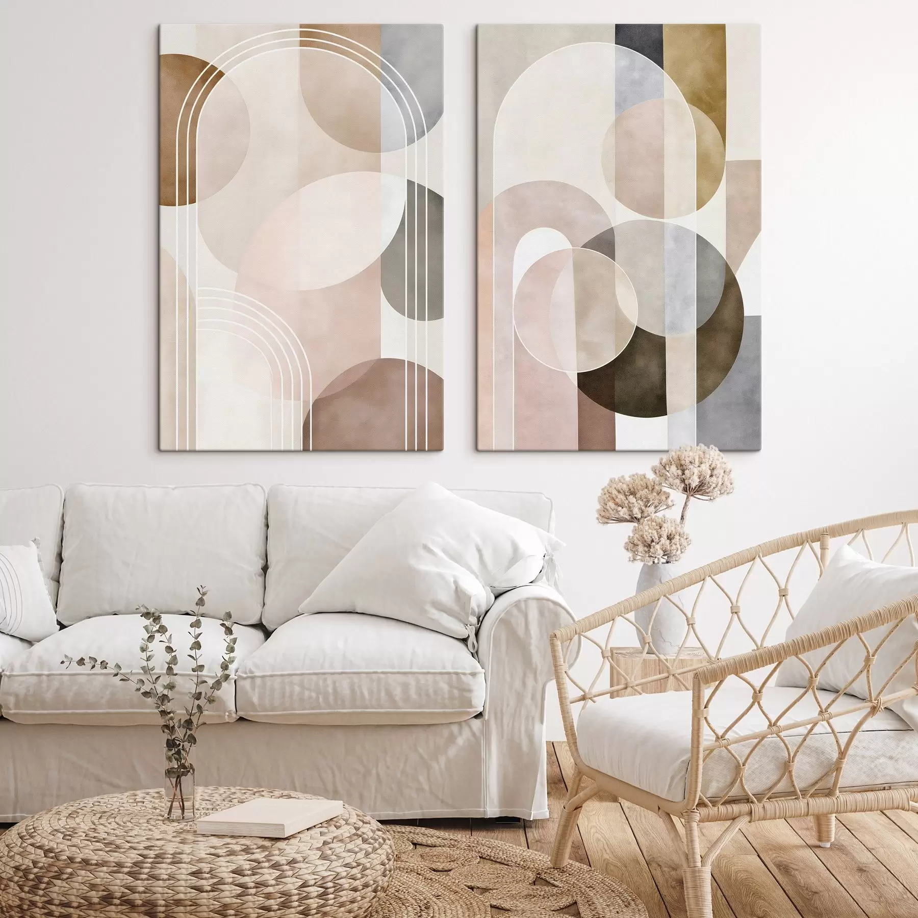  Peintures Un motif abstrait composé d'arcs et de cercles m30817