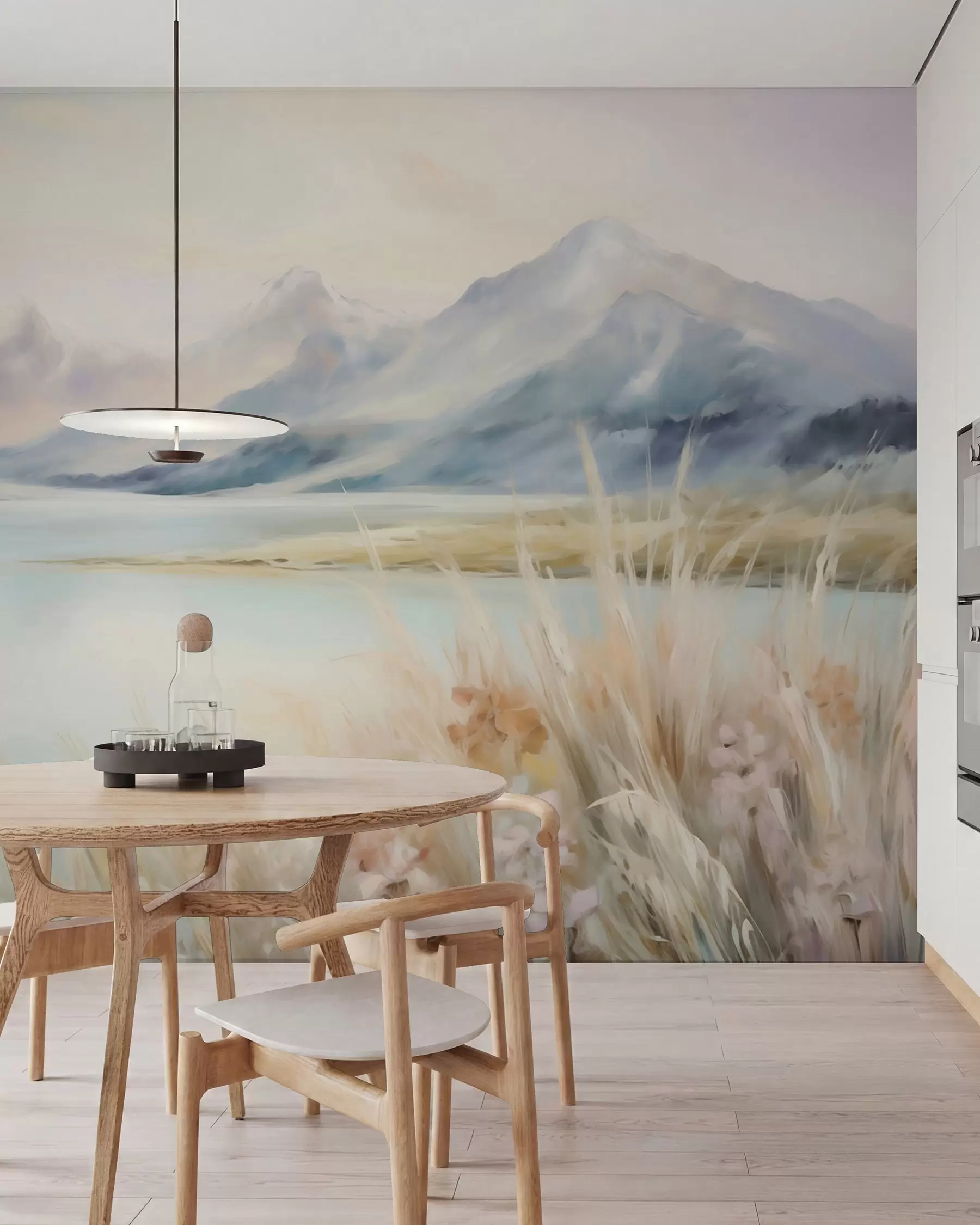 Fotobehang Meer en bergen w05824
