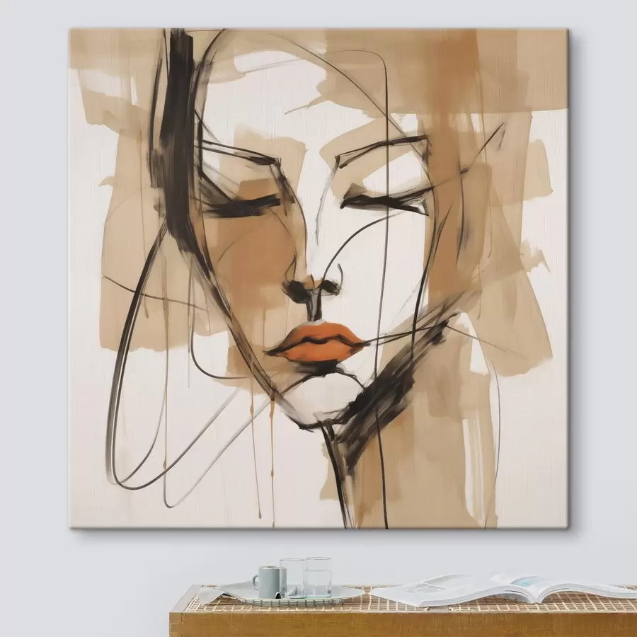  Peintures Portrait féminin abstrait, imitation de peinture s50185