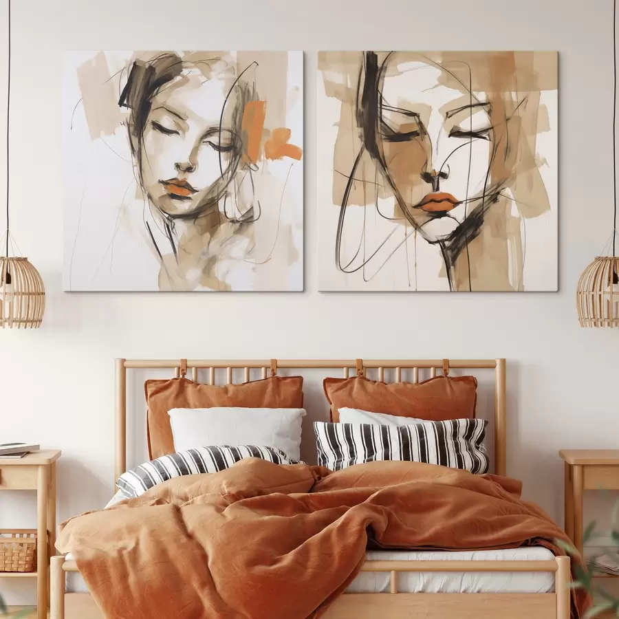  Peintures Portrait abstrait, imitation de peinture m30819 
