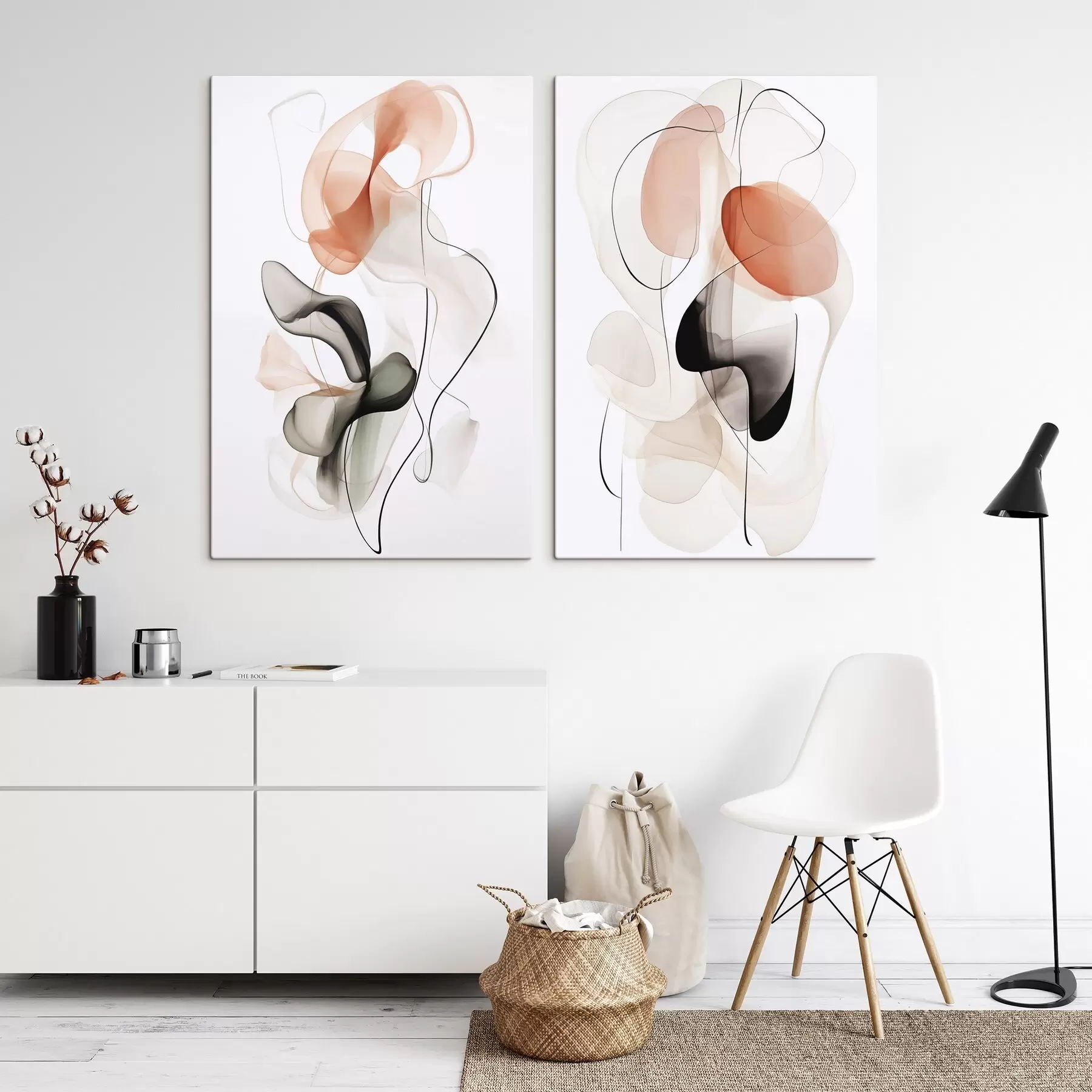  Schilderijen Abstractie, imitatie van de schilderkunst m30821 
