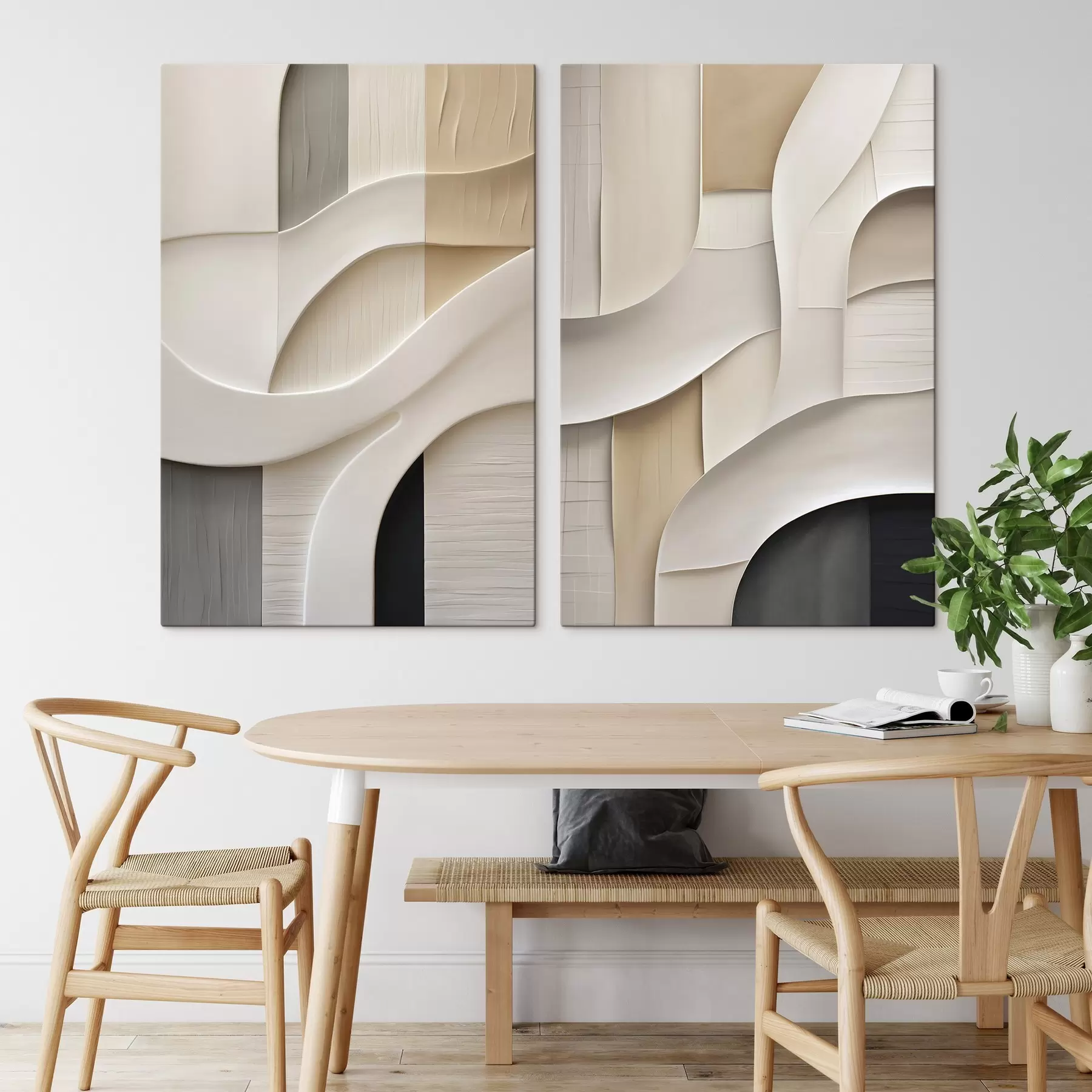  Schilderijen Abstracte compositie, platte illustratie m30822 