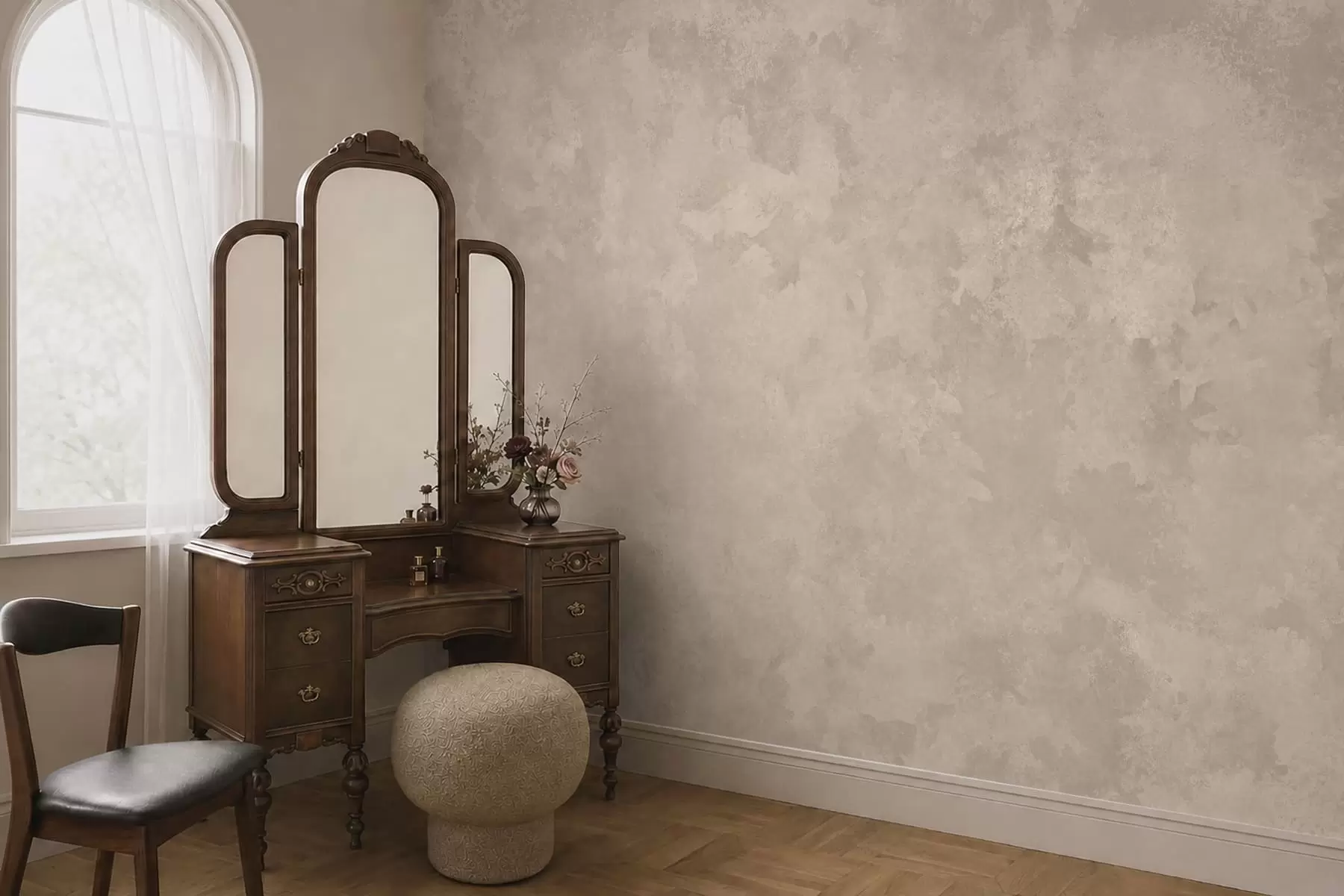 Fotobehang Warme, amandelbeige textuur met zachte, natuurlijke kleurovergangen w05814