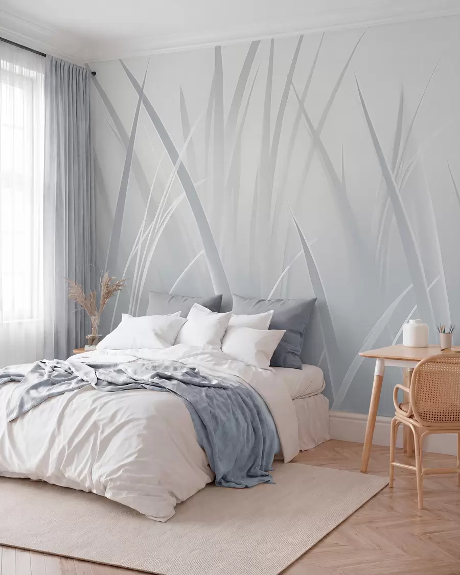 Fotobehang Gras, scherpe bladeren w05836