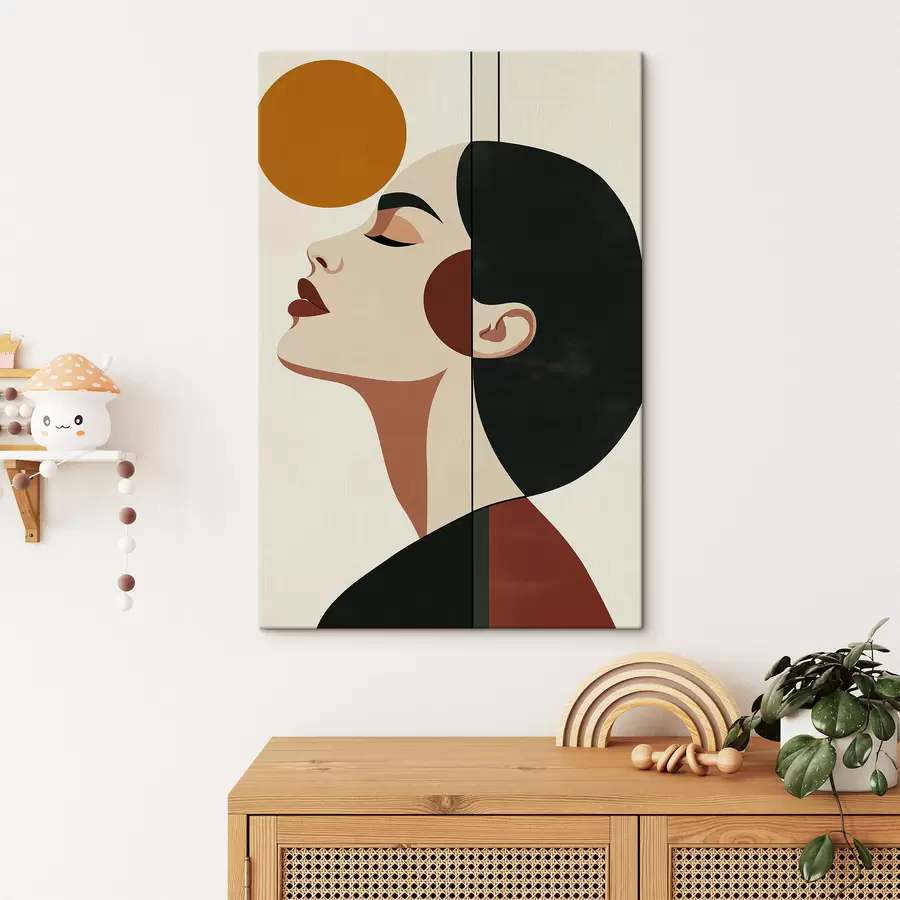  Peintures Portrait abstrait d'une jeune fille s50240