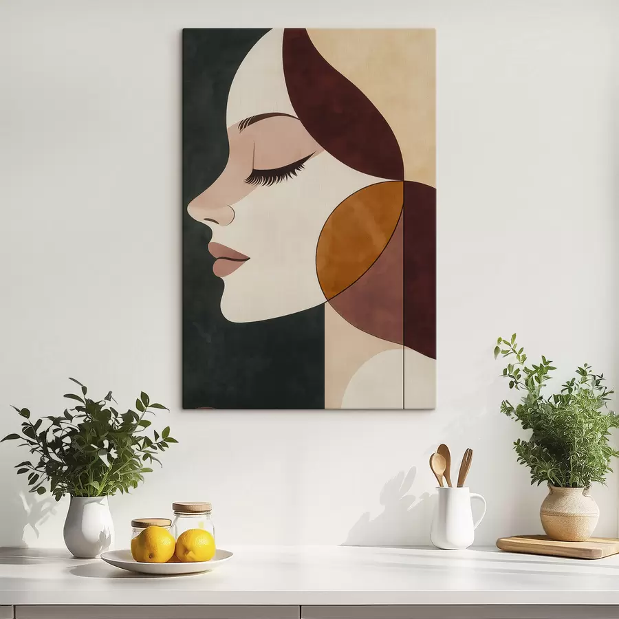  Peintures Portrait abstrait d'une jeune fille s50241