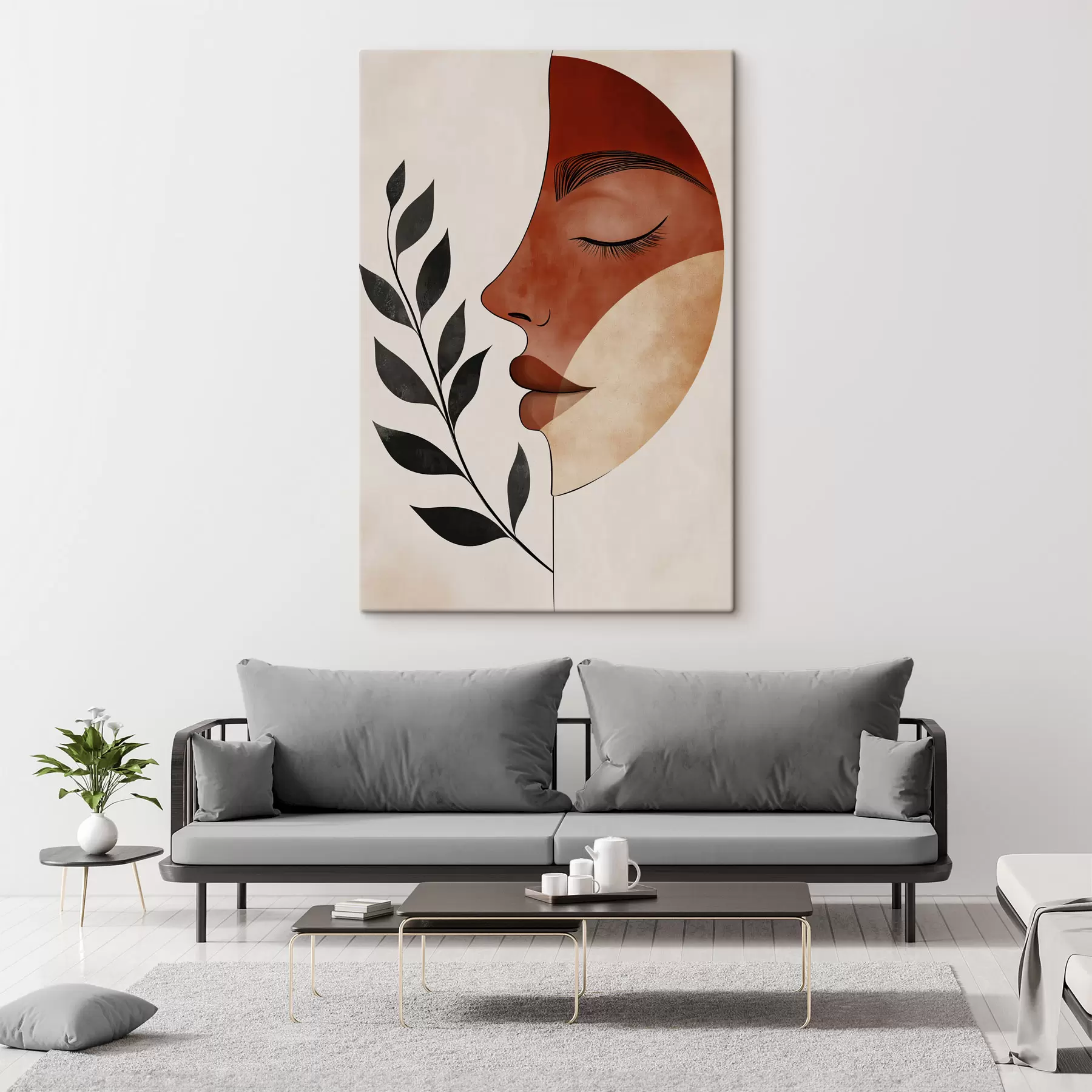  Peintures Portrait abstrait d'une jeune fille s50243