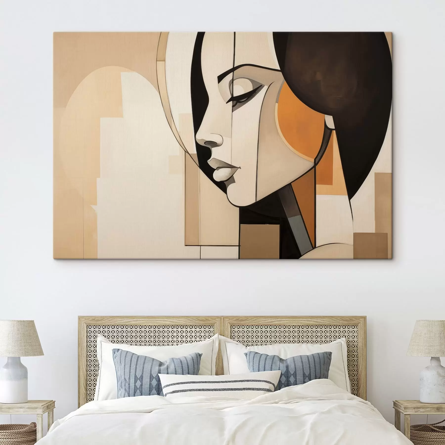  Schilderijen Portret van een vrouw in abstracte stijl s50252
