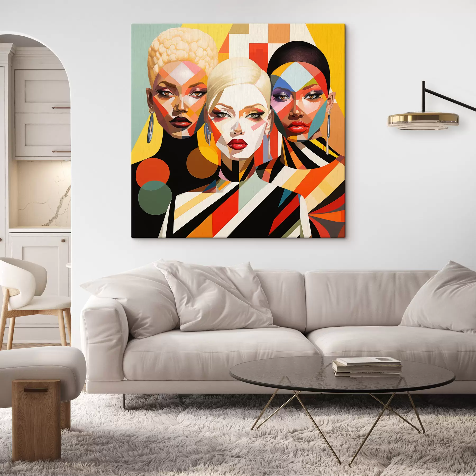  Schilderijen Abstracte portretten van vrouwen s50253