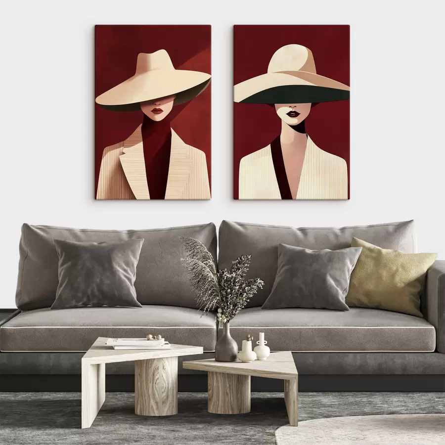 Fotobehang Abstracte portretten van vrouwen m30851