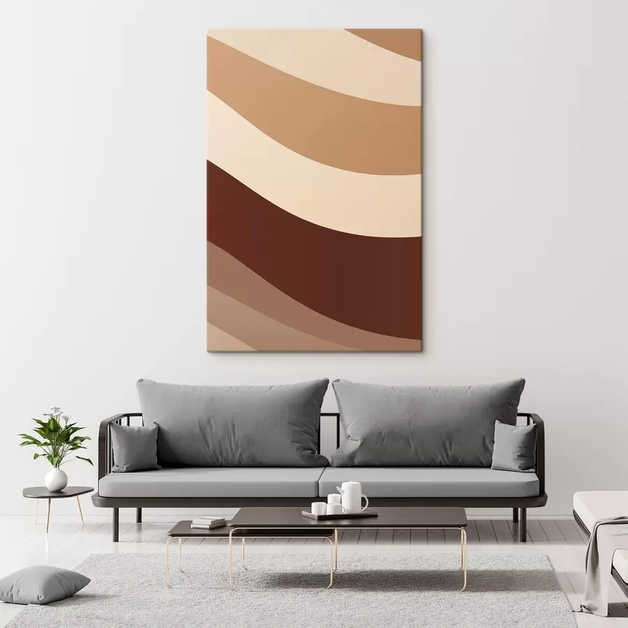  Peintures Rayures chocolat-crème s50285