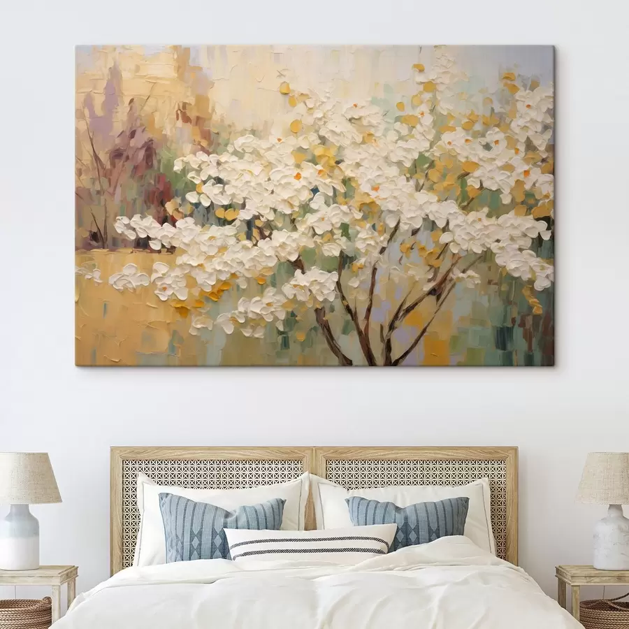  Peintures Une branche printanière au bord du lac s50295