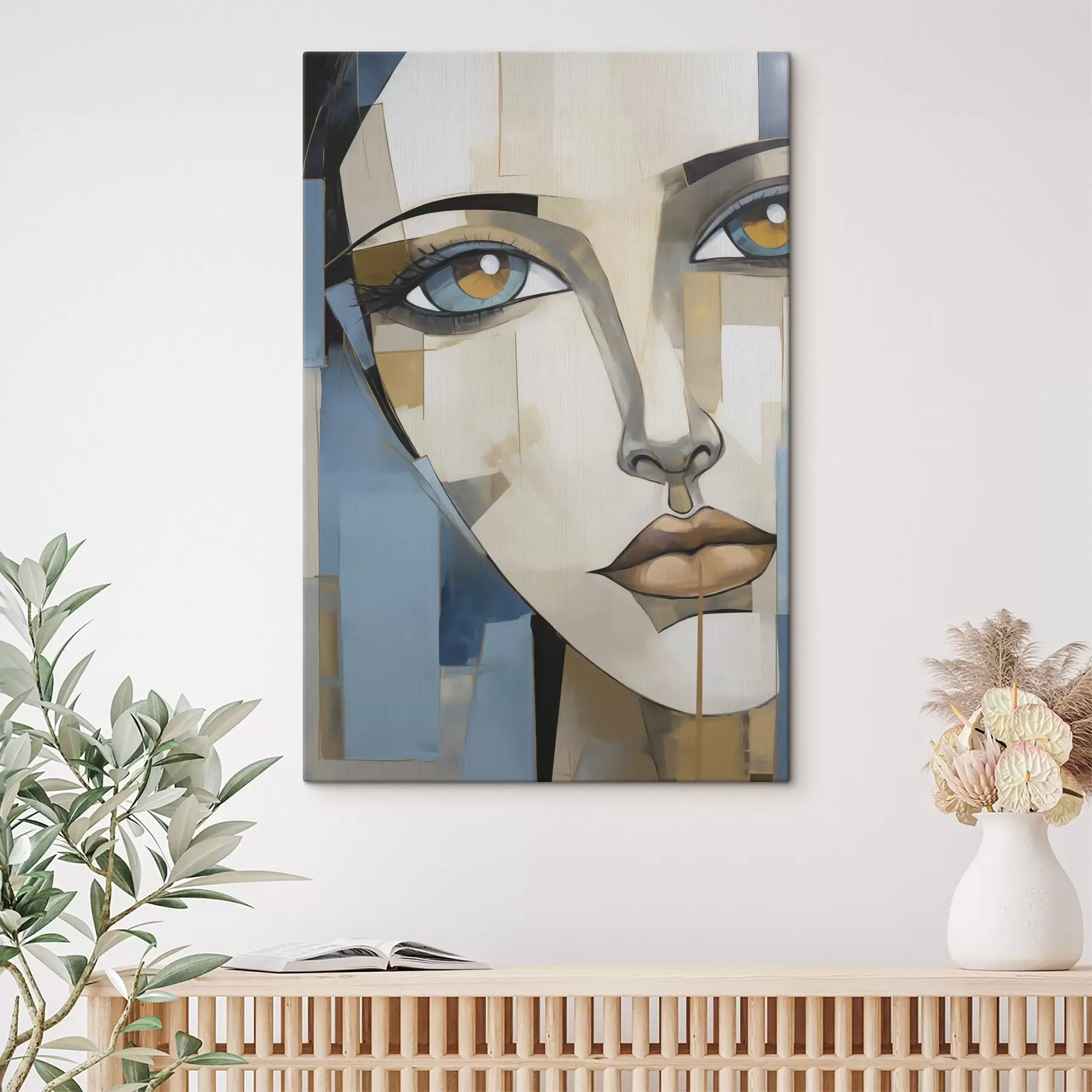  Peintures Visage abstrait, imitation d'une peinture s50264