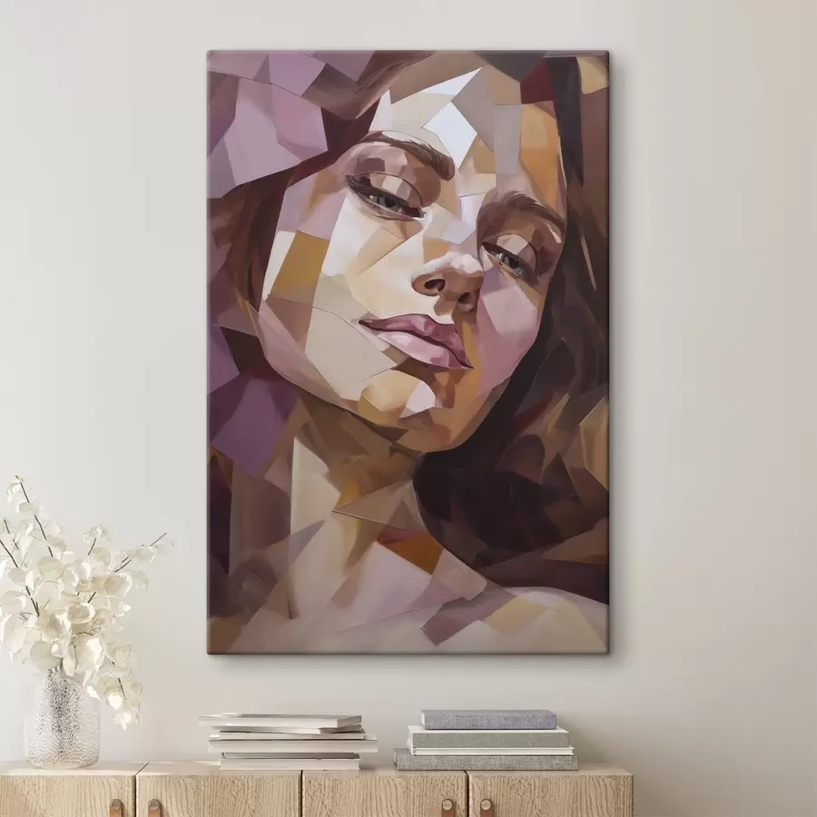  Schilderijen Abstract vrouwelijk portret, schilderijimitatie s50270