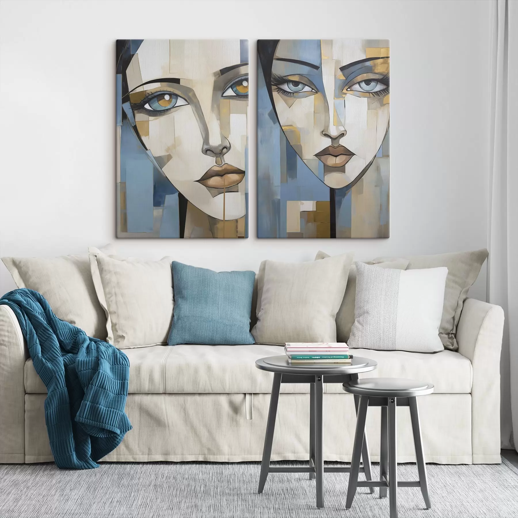  Peintures Visage abstrait, imitation d'une peinture m30859