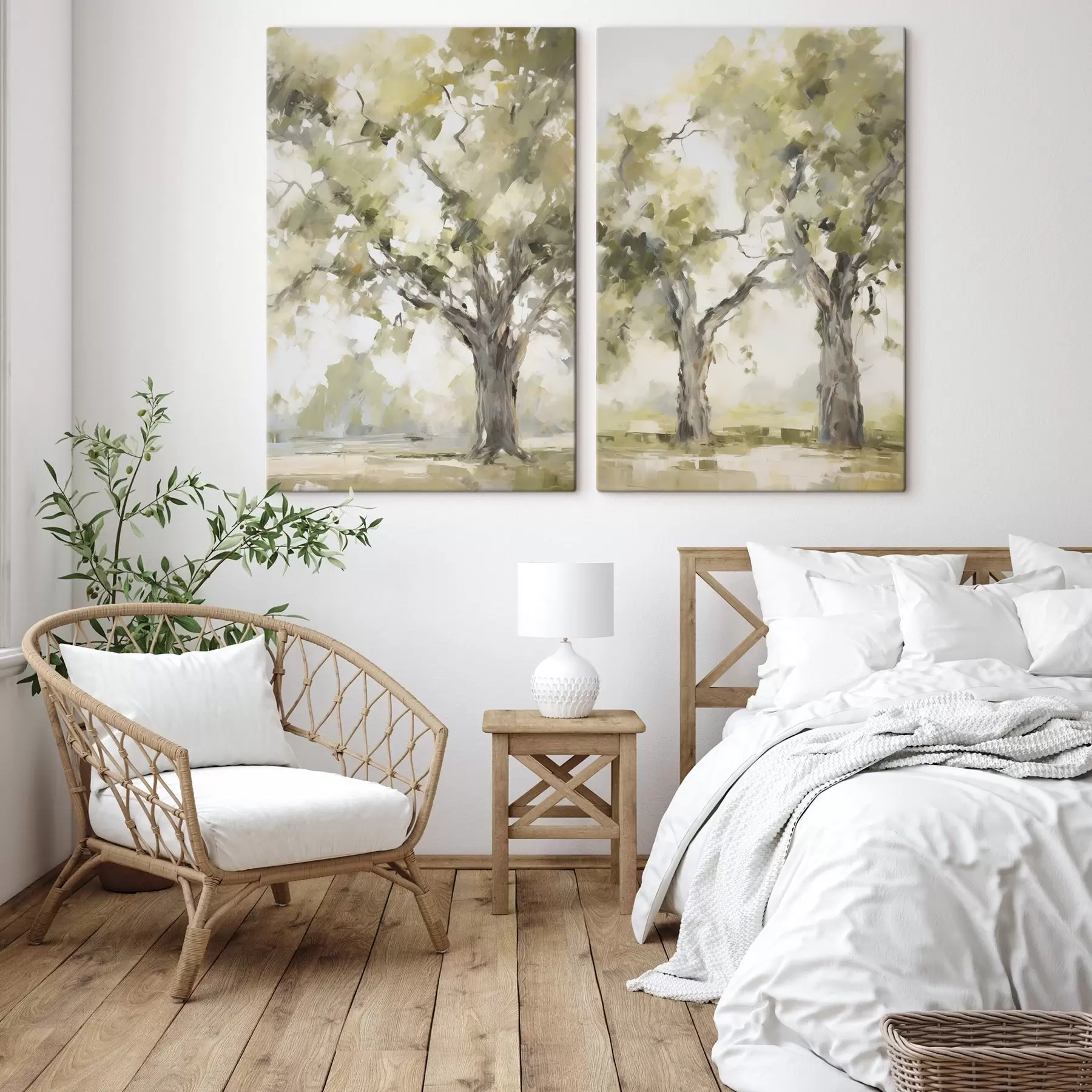  Peintures Arbres, imitation de peinture m30864