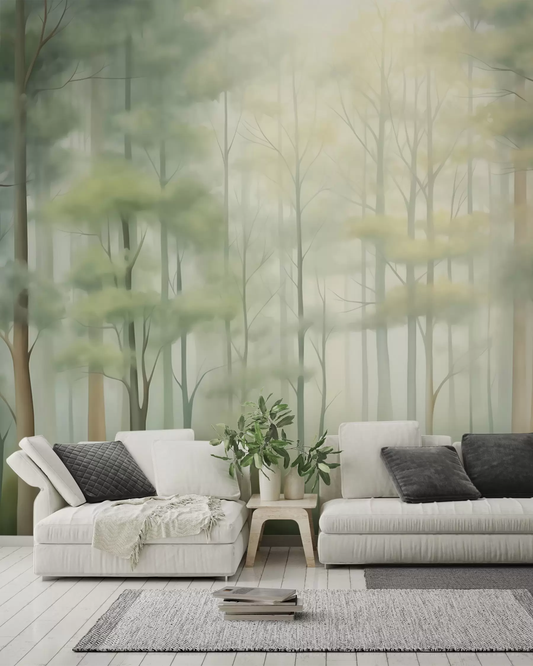Fotobehang Abstrakt loofbos w05673