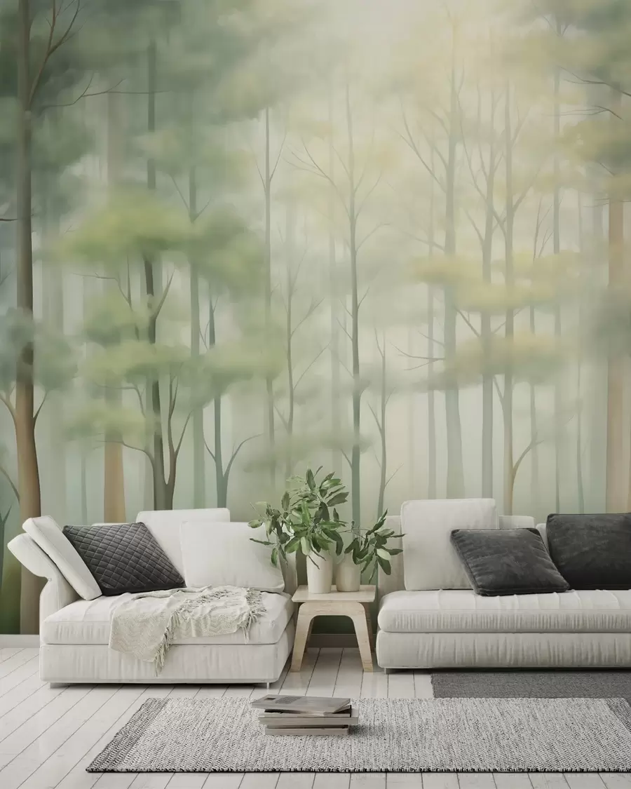 Fotobehang Abstrakt loofbos w05673