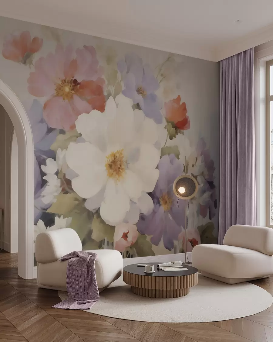 Fotobehang Abstracte bloemen w05850