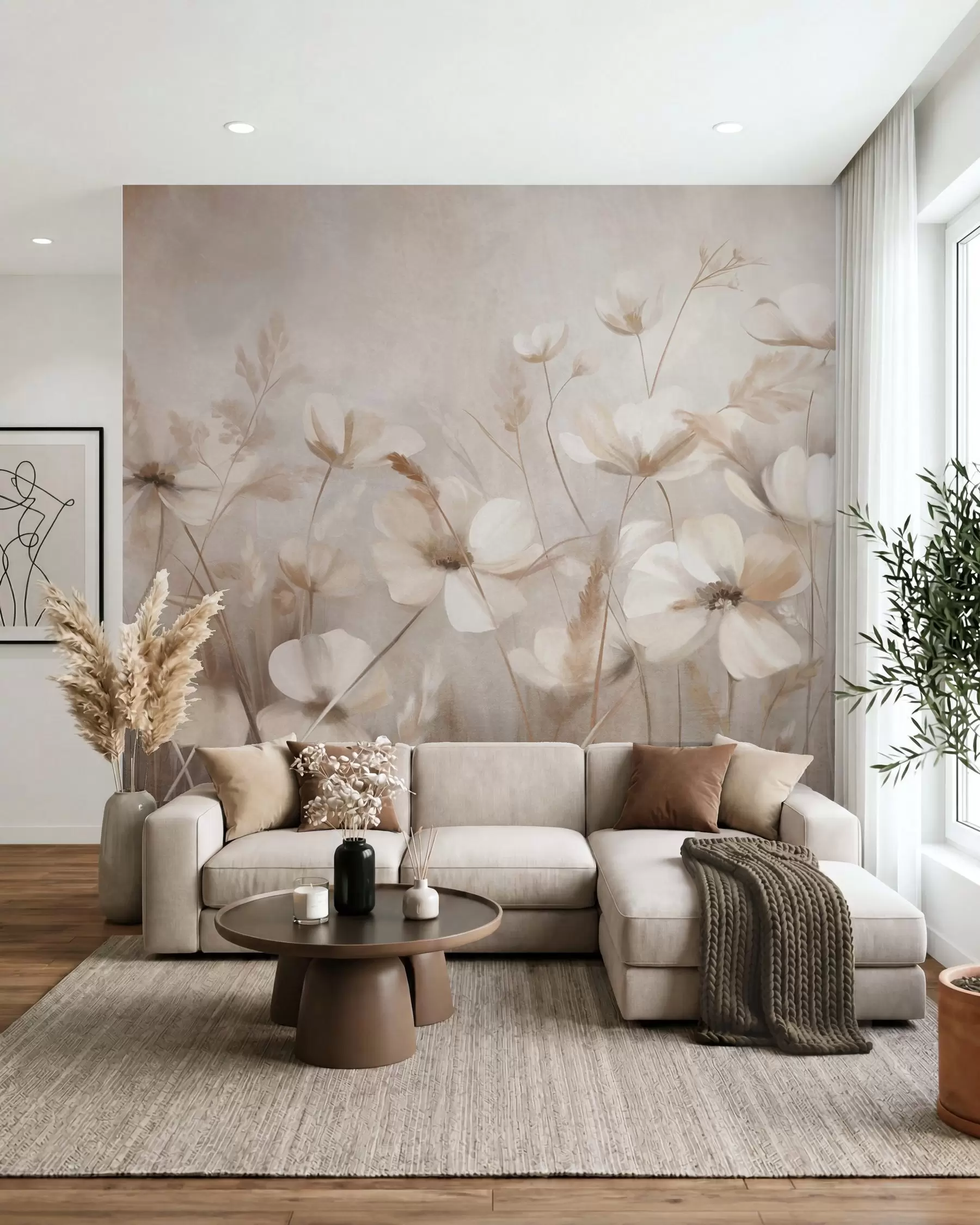 Fotobehang Bloemen in zacht licht w10019