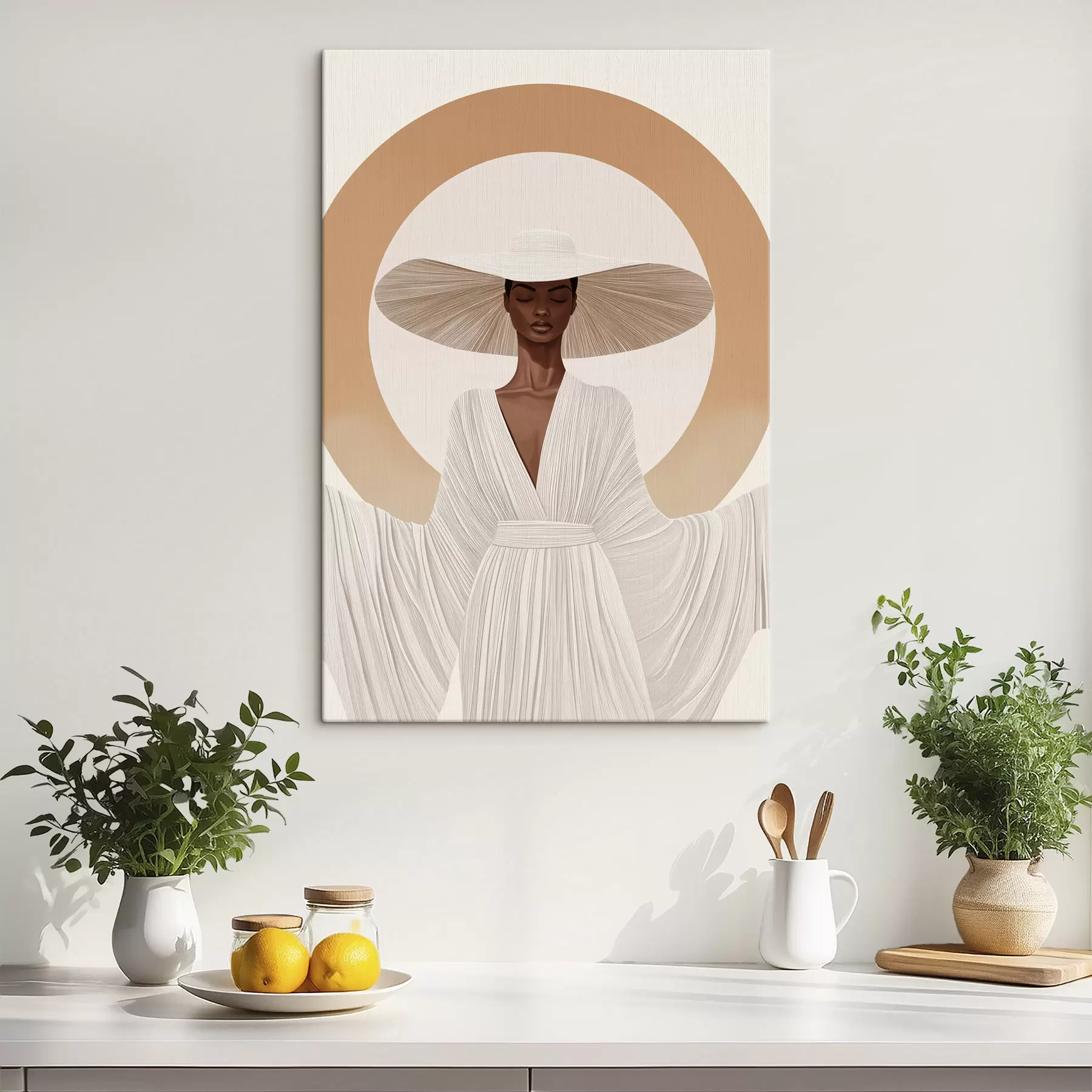  Peintures Une femme au chapeau s50326